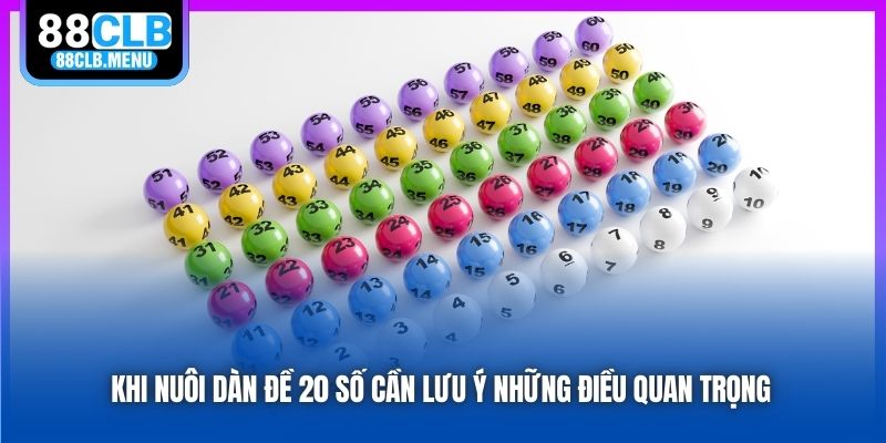 Hướng Dẫn Nuôi Dàn Đề 20 Số Bất Bại Cho Các Lô Thủ