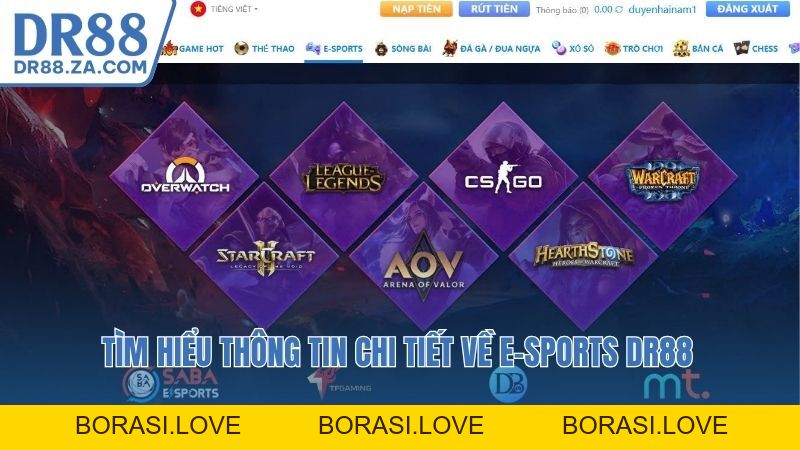 E-Sports DR88 – Hướng Dẫn Chi Tiết Cược Và Thể Thao Điện Tử